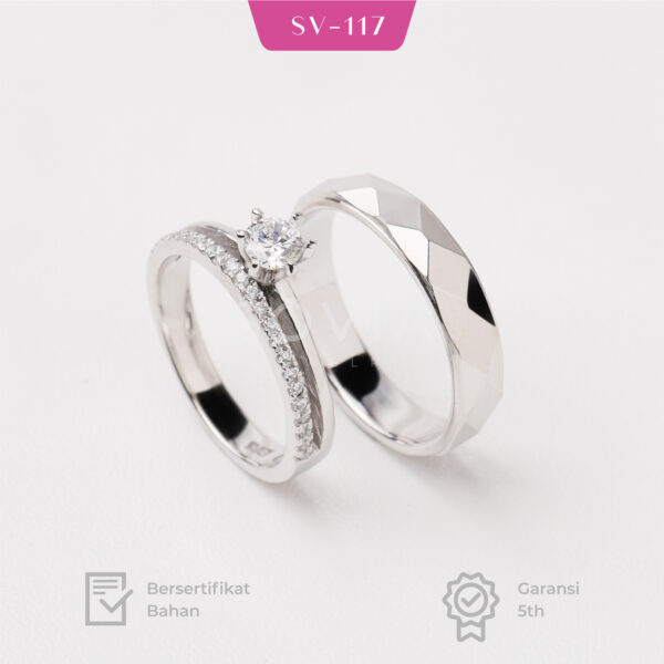 Cincin Kawin Cincin Platinum Cincin Emas Putih SV-117