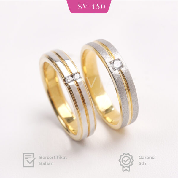 Cincin Kawin Cincin Platinum Cincin Emas Kuning SV-150