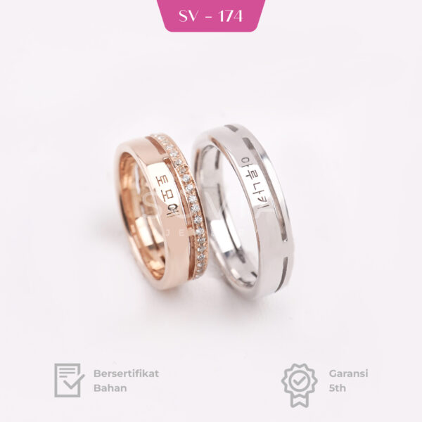 Cincin Kawin Cincin Platinum Cincin Emas Kuning SV-174
