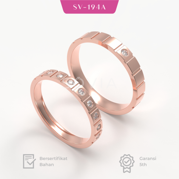 Cincin Kawin Cincin Platinum Cincin Emas putih SV-194