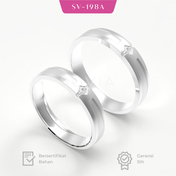 Cincin Kawin Cincin Palladium SV-198