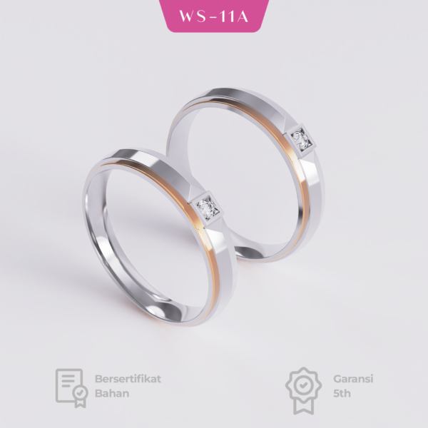 Cincin Nikah Cincin Platinum Cincin Emas Putih WS-11