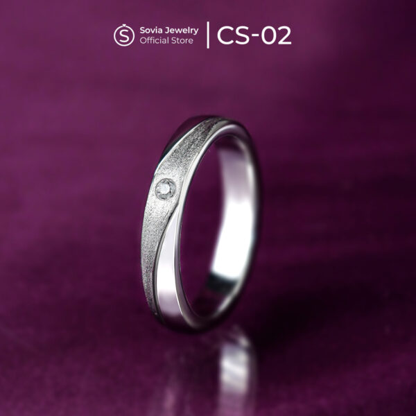 Cincin Kawin Cowok Palladium 5% CS-L02