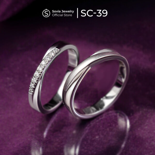 Cincin Couple Kawin Lamaran Nikah Silver Model SC-39