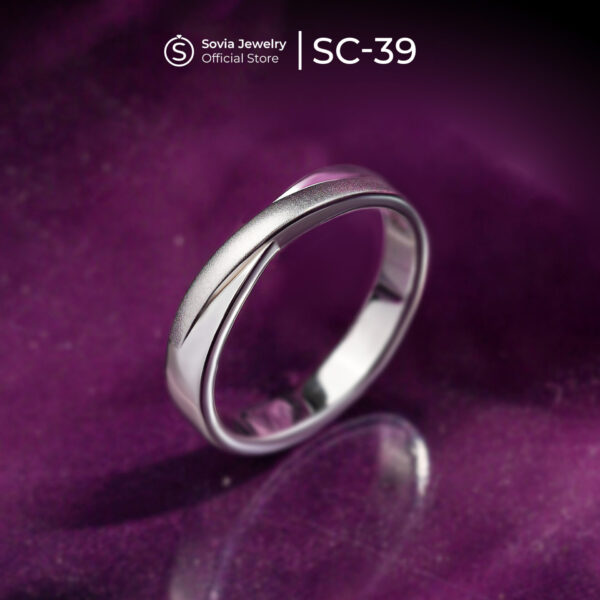 Cincin Kawin Cowok Palladium 5% SC-L39