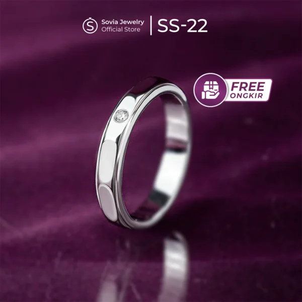 Cincin Kawin Cowok Palladium 5% SS-L22
