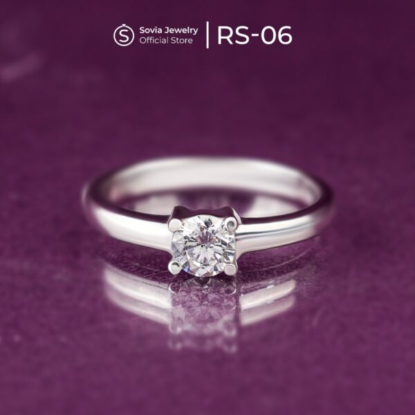 Sovia Jewelry - Cincin Cewek Single Bahan Perak Silver Desain RS-08 & RS-06