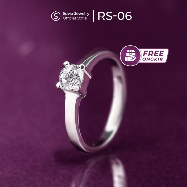 Custom Cincin Cewek Single Bahan Silver Desain RS-08 & RS-06