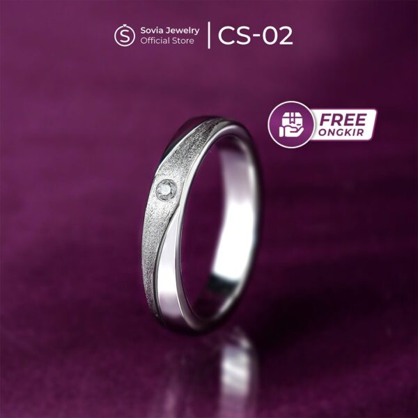 Cincin Kawin Cowok Palladium 5% CS-L02